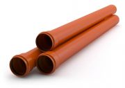 ПП Труба с раструбом. ф110*3,2 (2,0м) РЫЖАЯ (ДИГОР) (10)