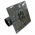 Трап мет/хром 15 х15см Ф50 гориз. ТИМ (BAD011502) (1/36)