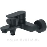 Смес. д/ванны/шар кор/гусак дивестор в корпусе НВ60590-7 черный (8)