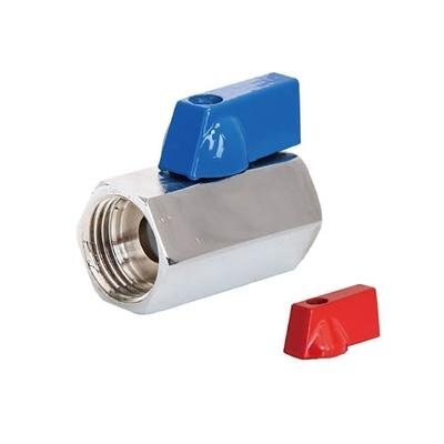 Кран шар МИНИ 1/2 г/г красные/синие ручки DE22FF ТИМ