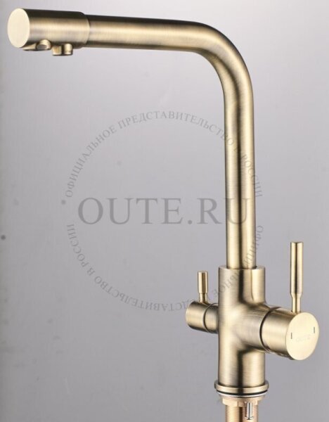 Смес. д/кухни/шар/гайка с вых д/подкл фильтра ф35 Т653ВQ бронза