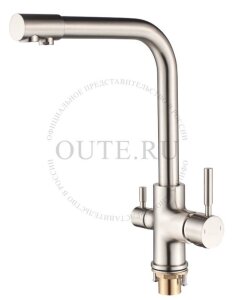 Смес. д/кухни/шар/гайка с вых д/подкл фильтра ф35 Т653ВL сатин