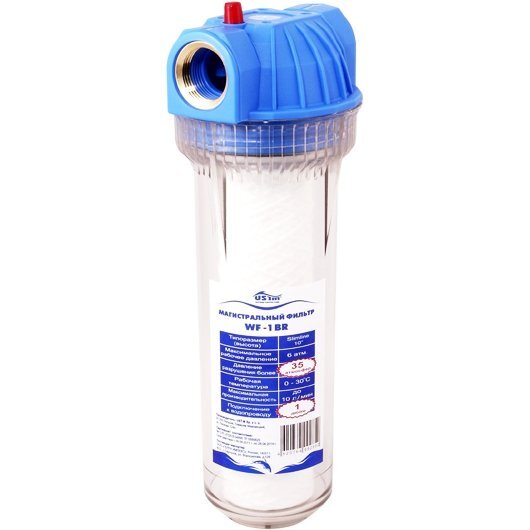 Фильтр магистральн 10" 1" АБФ-10-1 (KSBP 1") (прозрачный)