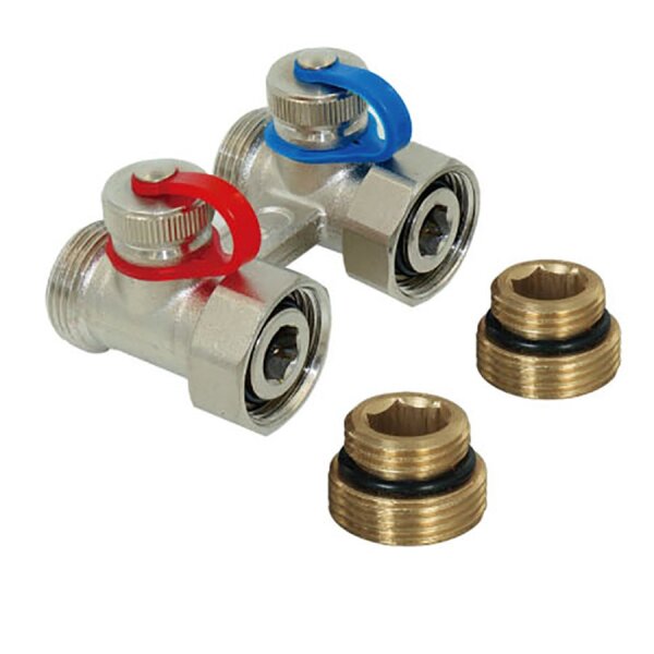 Вентиль прямой д/стал радиат 1/2*3/4 ниж/подключ МЕ020А (штаны) ТИМ