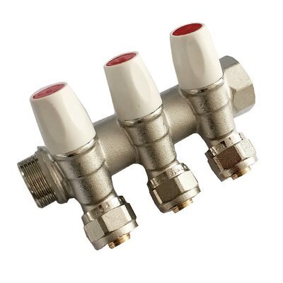 Коллектор регулир 45*3/4 г/ш-16-5 вых (хром) MR135N-3/4C-5 ТИМ