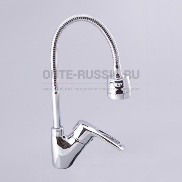 Смес. д/кухни бок/руч шар/гайка ф40 гофр/излив/аэр Т4813В-8