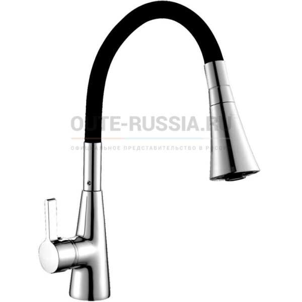 Смес. д/кухни бок/руч шар/шпилька силик/гибк/излив ф35 Т9313В-2 черный