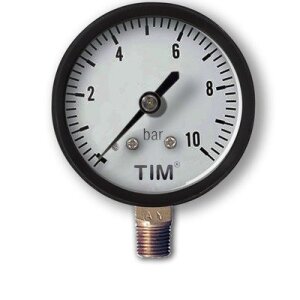 Манометр 10 бар радиальн 1/4"НР (Y-50-10bar) ТИМ