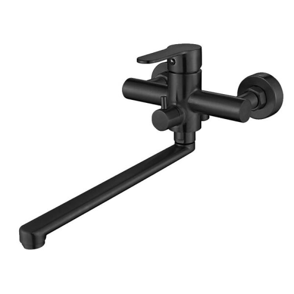 Смес. д/ванны/шар дивестор в корпусе ф35 (35F) T40123Н черный НЕРЖ