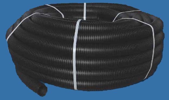 Шланг гофр. Ф40 черный (30м) (40мм нар-34,6мм внут)