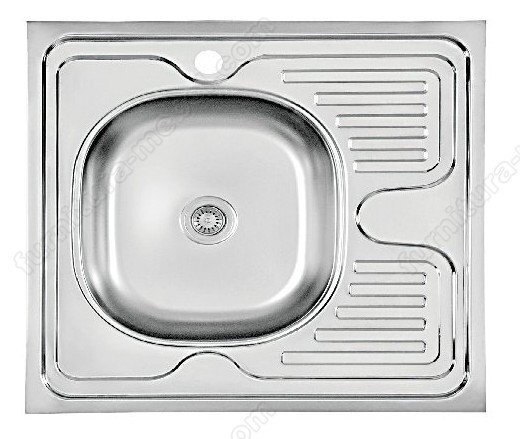 Мойка накладная 60*60 лев