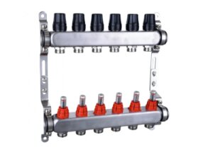 Коллект/группа с расх б/кранов и нак-ков/нерж 1"11 выходов KDS5011 Квадрат ТИМ