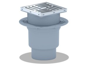 АНИ Трап 110 вер/вып с рег/реш 15*15 нерж сухой (ТQ1712)