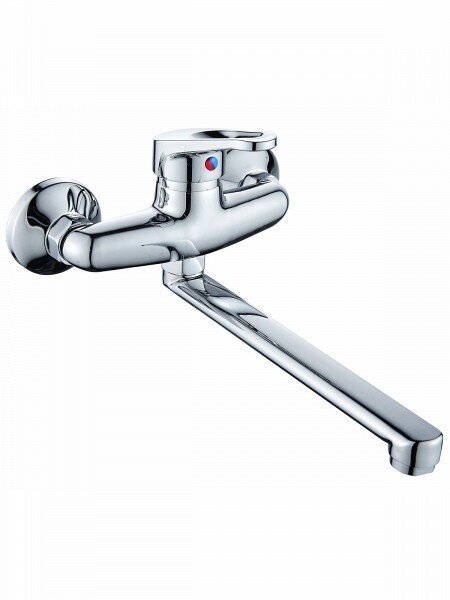 Смес. настенный шар/ниж излив  35мм L-нос 25 см ЭВЕРЕСТ В46-028