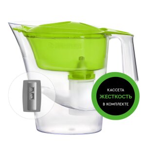 Фильтр-кувшин д/очистки воды ЧЕМПИОН зеленое яблоко + Кассета ЖЕСТКОСТЬ 4,0л Барьер