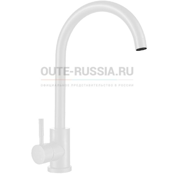 Смес. д/кухни бок/руч шар/гайка ф35 Т40313ВК-341 белый НЕРЖ