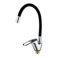 Смес. д/кухни бок/руч шар/гайка силик/гибк/излив ф40 R3193F-2 черный