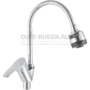 Смес. д/кухни/бок ручка/гайка/гофр гусак с аэрат Т31213В-8 (R31213F-8)