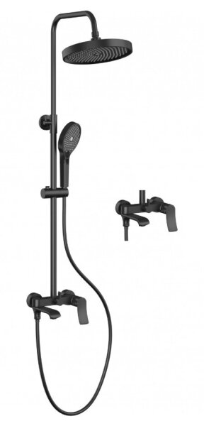 Смес. д/ванны с душ/стойкой шар HB24553-7 черный