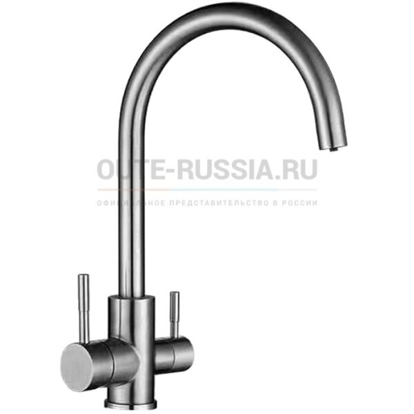 Смес. д/кухни бок/руч шар/гайка с вых д/подключ фильтра питьев воды ф35 T60203В НЕРЖ