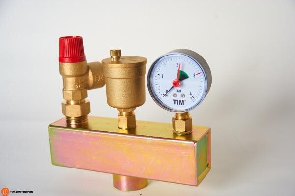 Группа безопасности  1" латунь (Квадрат) JH1022-3 бар