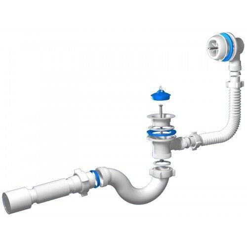 АНИ Сифон Ани  д/ванны ВАРЯГ с вып/пер 1 1/2 с г/тр 40*50 (С6155)