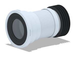 АНИ Удлинитель гибкий д/унитаза с метал спиралью 220-420мм диаметр 110м (К918)