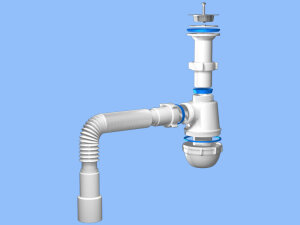 АНИ Сифон Ани Грот 1 1/2*40 с г/тр 40*40*50 (1 гайка) (А0515)