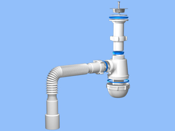 АНИ Сифон Ани Грот 1 1/2*40 с г/тр 40*40*50 (1 гайка) (А0515)