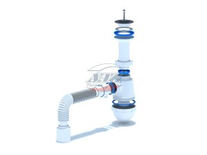 АНИ Сифон Ани Грот 1 1/2*40 с г/тр 40*50 (1 гайка) (А0510)