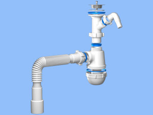 АНИ Сифон Ани Грот 1 1/2*40 с отв с/м с г/тр 40*40*50 (А2015)