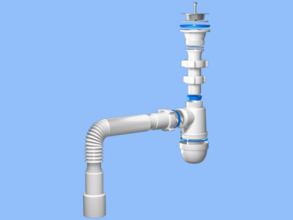 АНИ Сифон Ани 1 1/2*40 с г/тр 40*40*50 (2 гайки) (С0115)