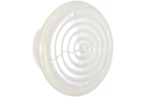 Диффузор приточно-вытяжной со стопорным кольцом и фланцем D125 (12,5DK)