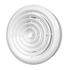 Диффузор приточно-вытяжной со стопорным кольцом и фланцем D100 (10DK)