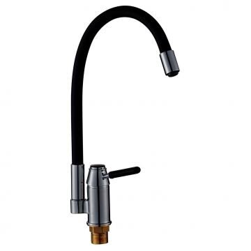 Смес. д/кухни бок/руч шар/гайка, гибк/излив Р58233-6- черный