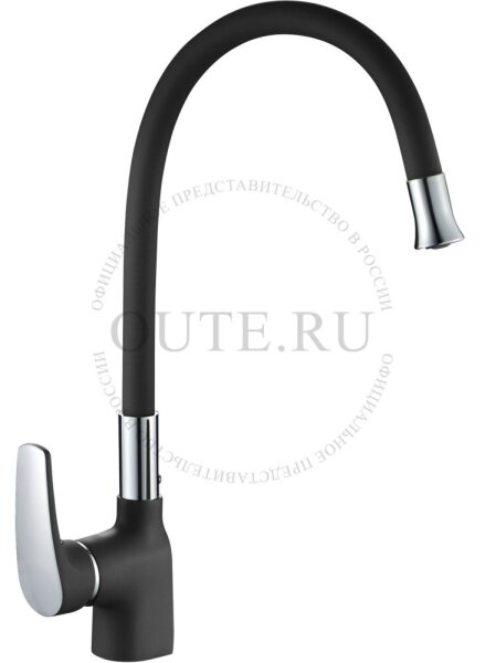 Смес. д/кухни бок/руч шар/гайка/гибк/излив ф35 T2893BK-1 черный