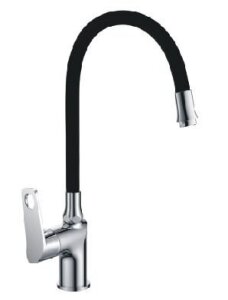 Смес. д/кухни бок/руч шар/гайка силик/гибк/излив ф35 T30293B-2 (R30293F-2) черн/хром