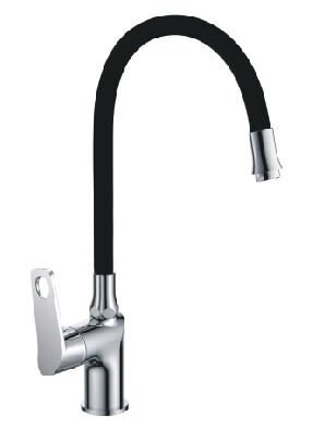 Смес. д/кухни бок/руч шар/гайка силик/гибк/излив ф35 T30293B-2 (R30293F-2) черн/хром