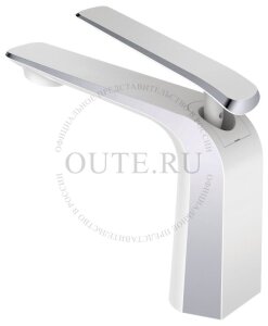 Смес. д/раковины шар/гайка ф35 T10901K белый/хром