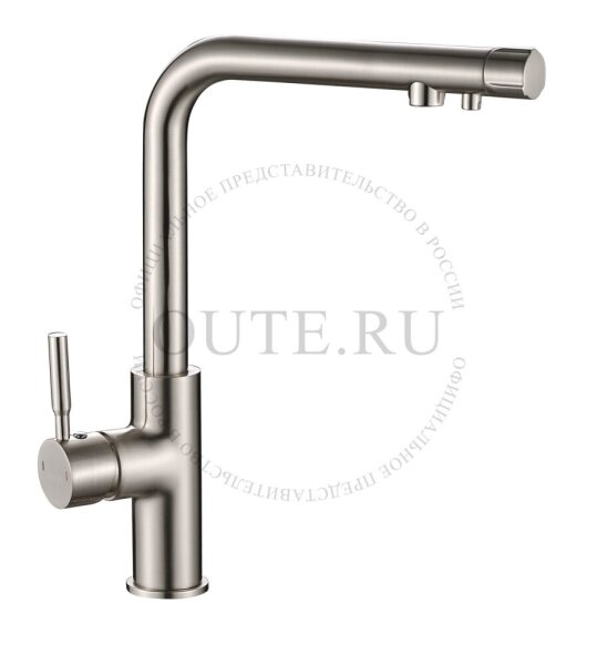 Смес. д/кухни бок/руч шар/гайка с вых д/подключ фильтра питьев воды ф35 T643BL сатин