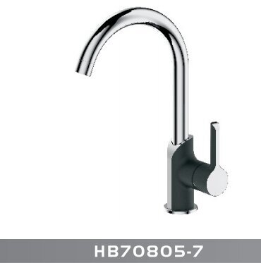 Смес. д/кухни бок/руч шар/гайка ф35 НВ70805-7 черн/хром