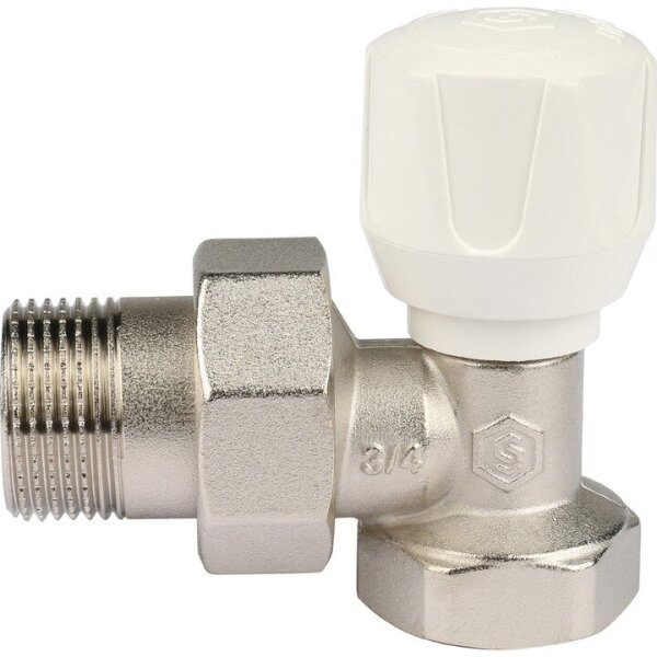 Кран регулир угл (клапан ручной) д/рад  Ду20 STOUT