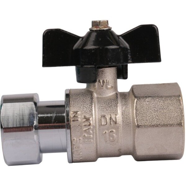 Кран шар с накидной гайкой Ду20 м/м баб STOUT