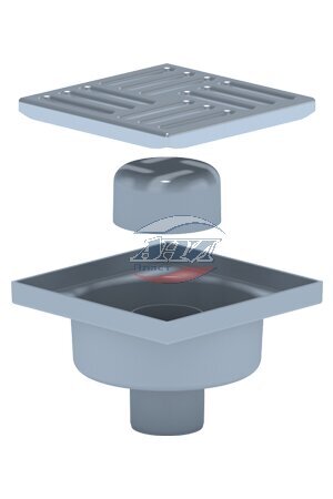 АНИ Трап 50 вер/вып с нерж/реш 150*150 (ТА5212)