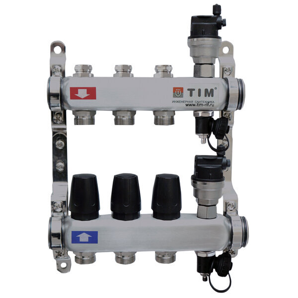 Коллект/группа без расх. и кранов 7  выходов KBS5007 Квадрат ТИМ