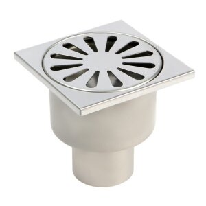 Трап из нерж/стали с вертик выпуском 10х10см Ф50 BAD021001 ТИМ