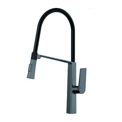 Смес. д/кухни бок/руч шар/гайка силик/гибк/излив ф30 НВ73827-3 оружейная сталь, черный