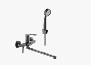 Смес. д/ванны/шар 35мм L-нос 30 см ЭВЕРЕСТ В22-15319 серый