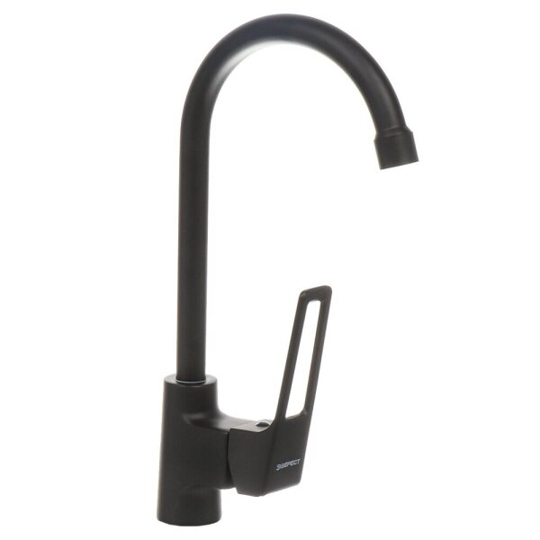 Смес. д/кухни бок/руч шар/гайка ф35 ЭВЕРЕСТ В40-1546 черный