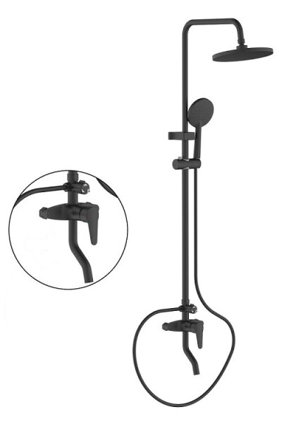 Смес. д/ванны с душ/стойкой ЭВЕРЕСТ В35-01Е6 черный